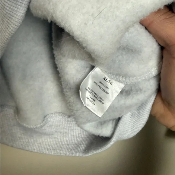 Peanuts Snoopy Woodstock Love Crewneck Sweatshirt Gray Pink Graphic Women’s XL - Picture 5 of 6